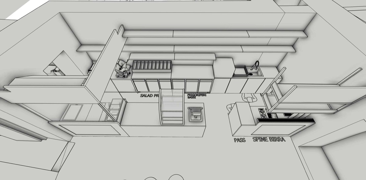 Studio progettuale per layout ristorante